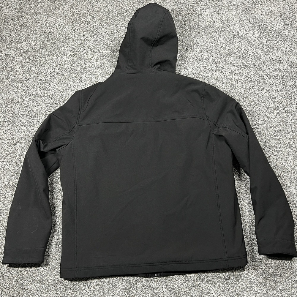 Levis Jacket Mens L Black Hooded Fleece Lined Insulated Winter Coat - Picture 2 of 15